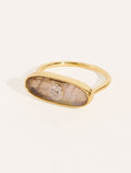 Izy Ring - 2 - Labradorite - front view
