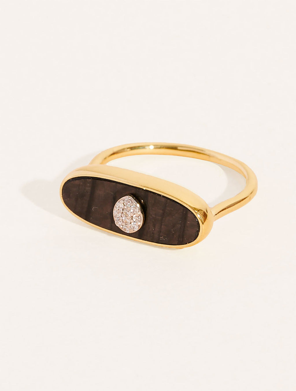 Izy Ring - 2 - Textured Onyx - front view