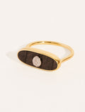 Izy Ring - 2 - Textured Onyx - front view