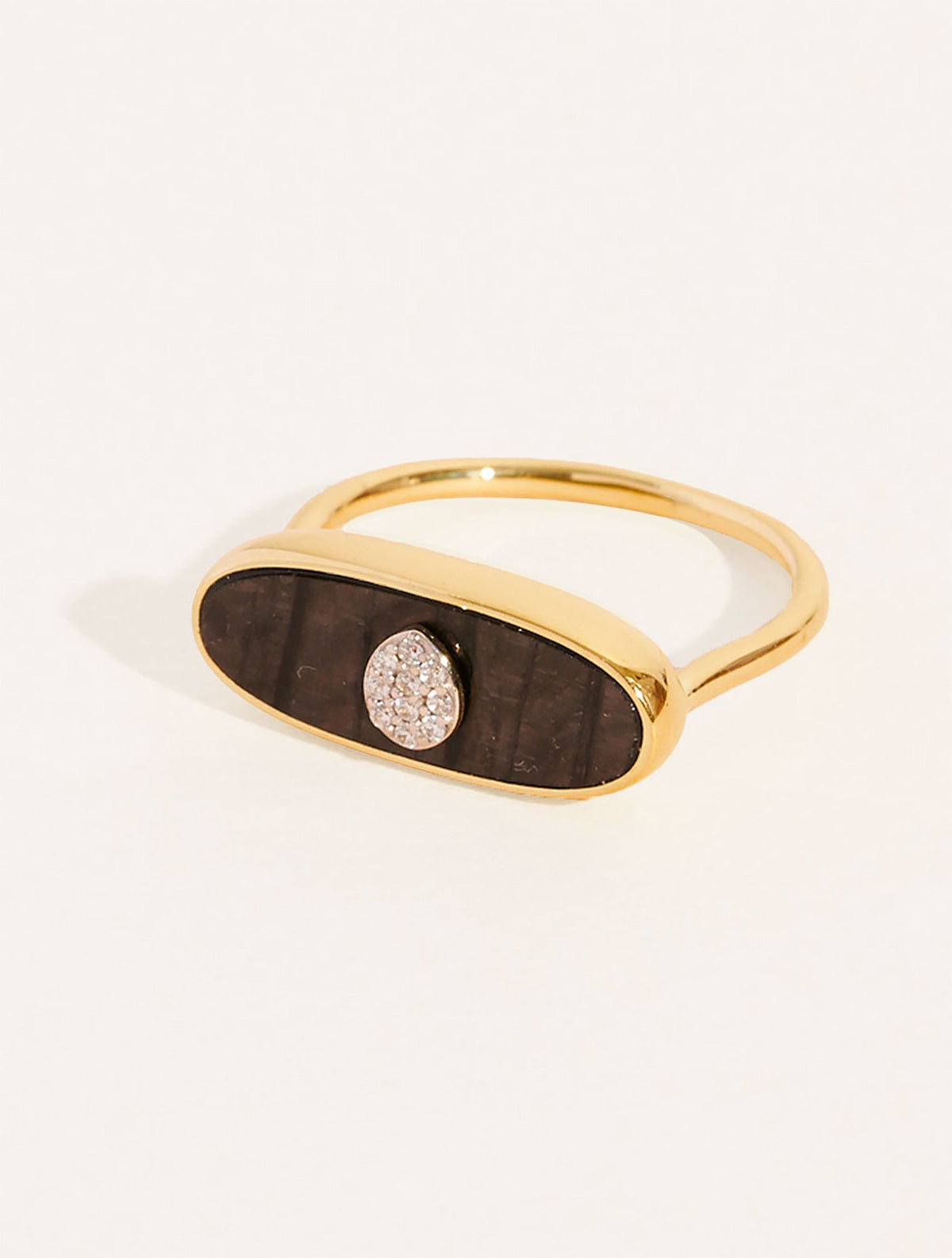 Izy Ring - 2 - Textured Onyx - front view