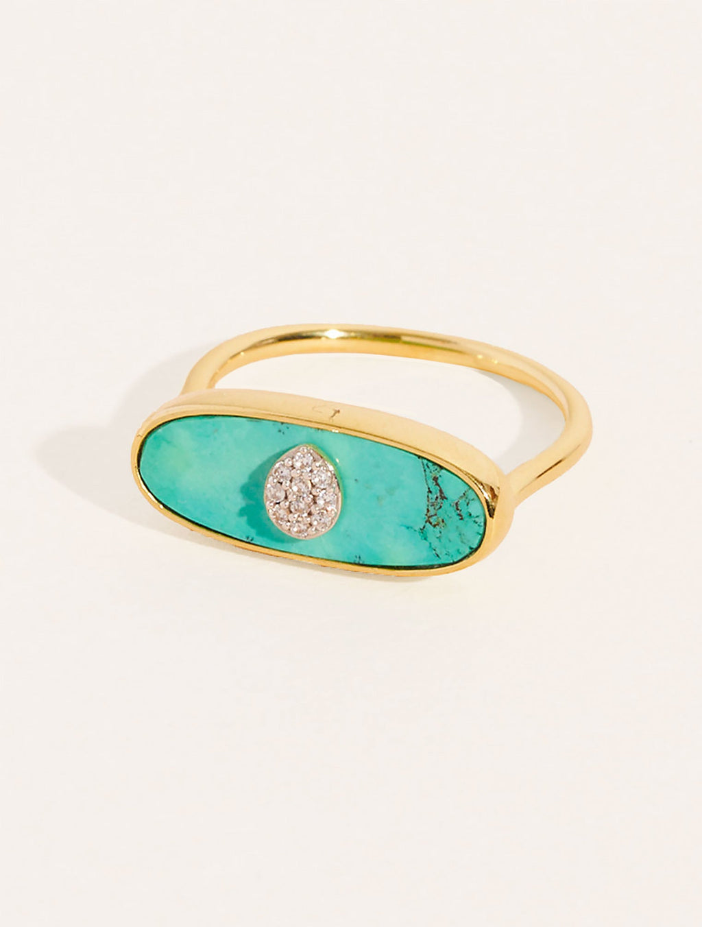 Izy Ring - 2 - Turquoise - front view