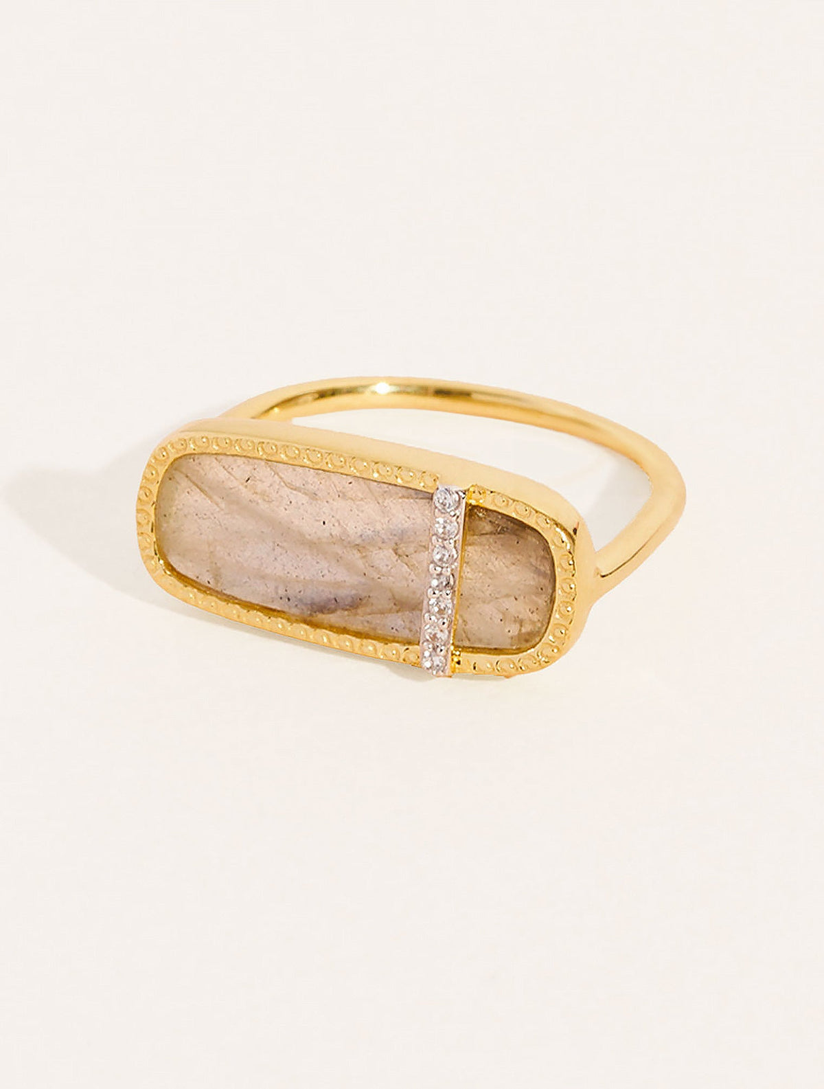 Izy Ring - 3 - Labradorite - front view