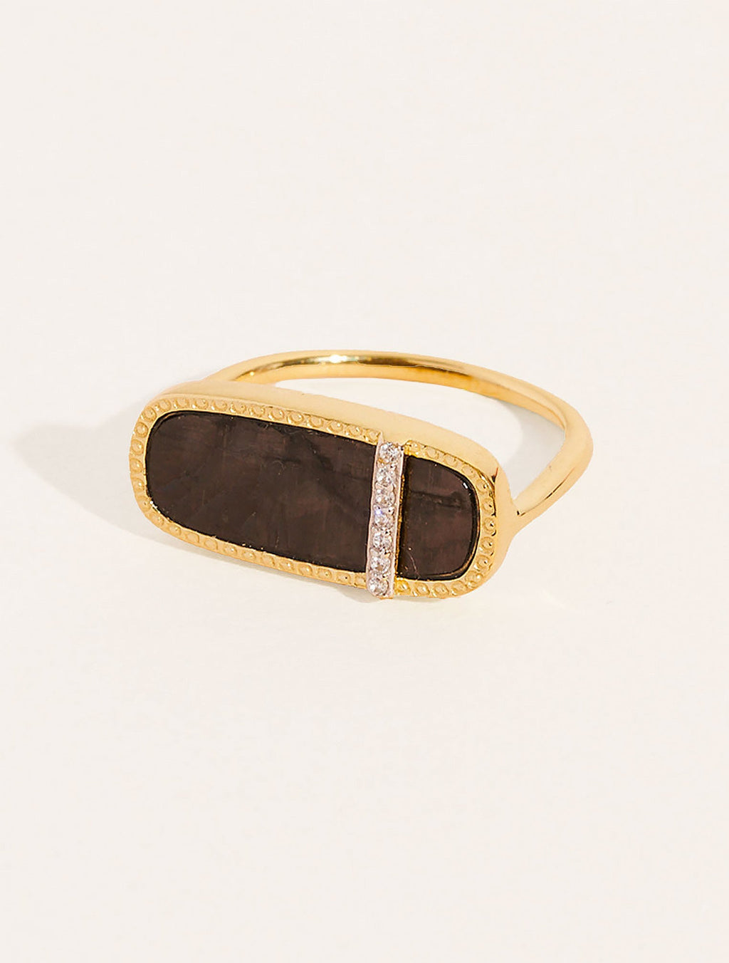 Izy Ring - 3 - Textured Onyx - front view