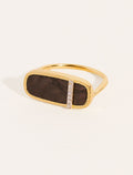 Izy Ring - 3 - Textured Onyx - front view