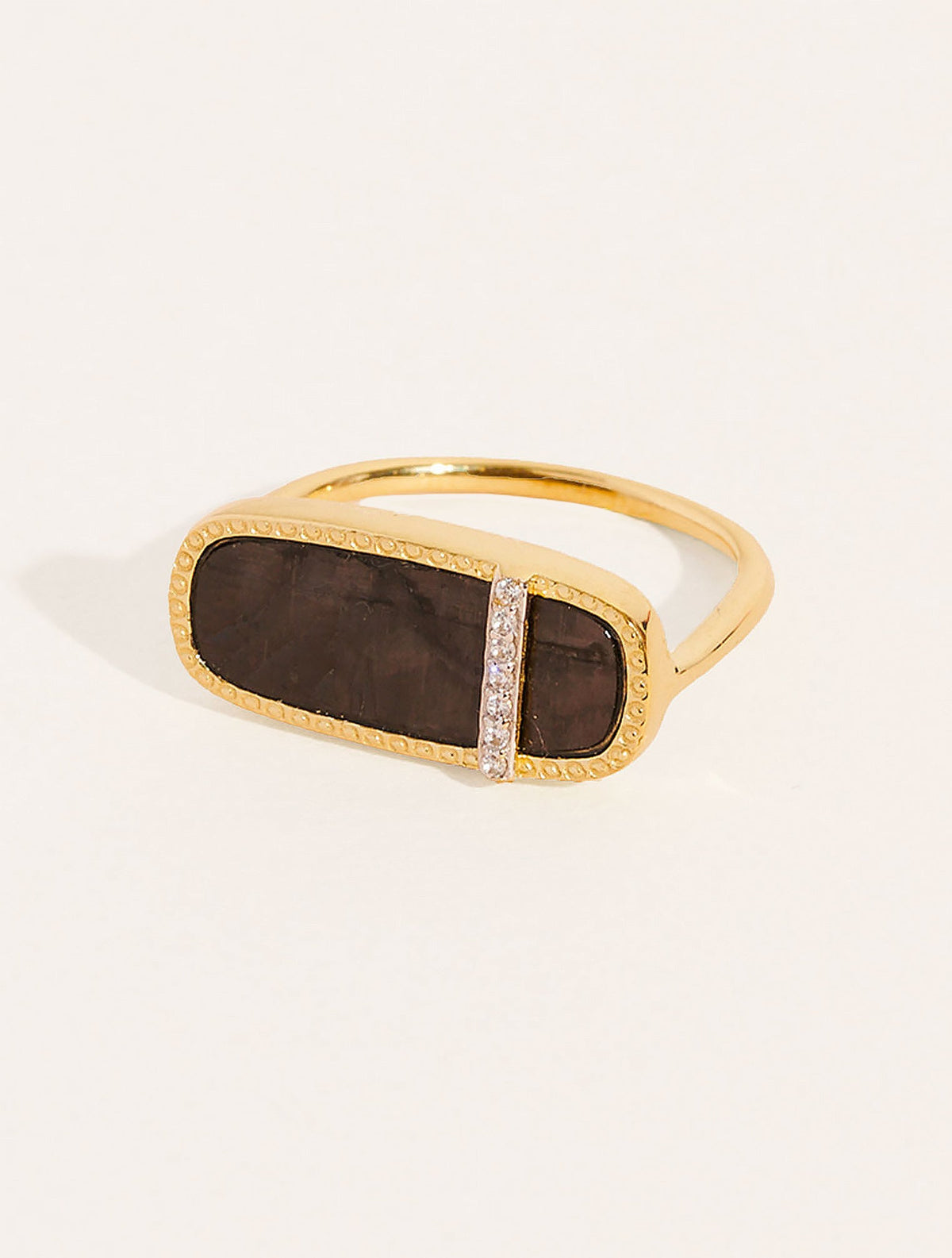 Izy Ring - 3 - Textured Onyx - front view