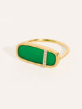 Izy Ring - 3 - Green Onyx - front view