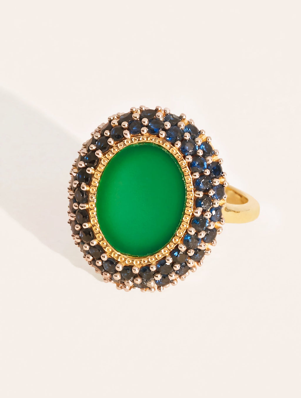 Mirage Ring - Green Onyx - front view