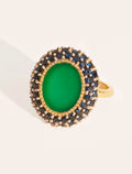 Mirage Ring - Green Onyx - front view