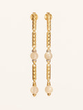 Oro Earrings - Stone of Moon - front view