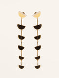 Seema Earrings - Textured Onyx - front view