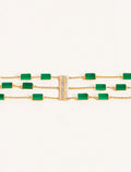 Mara Bracelet - Green Onyx - front view