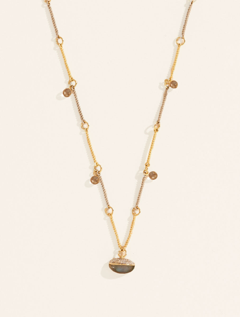 Mirage Necklace - Labradorite - front view