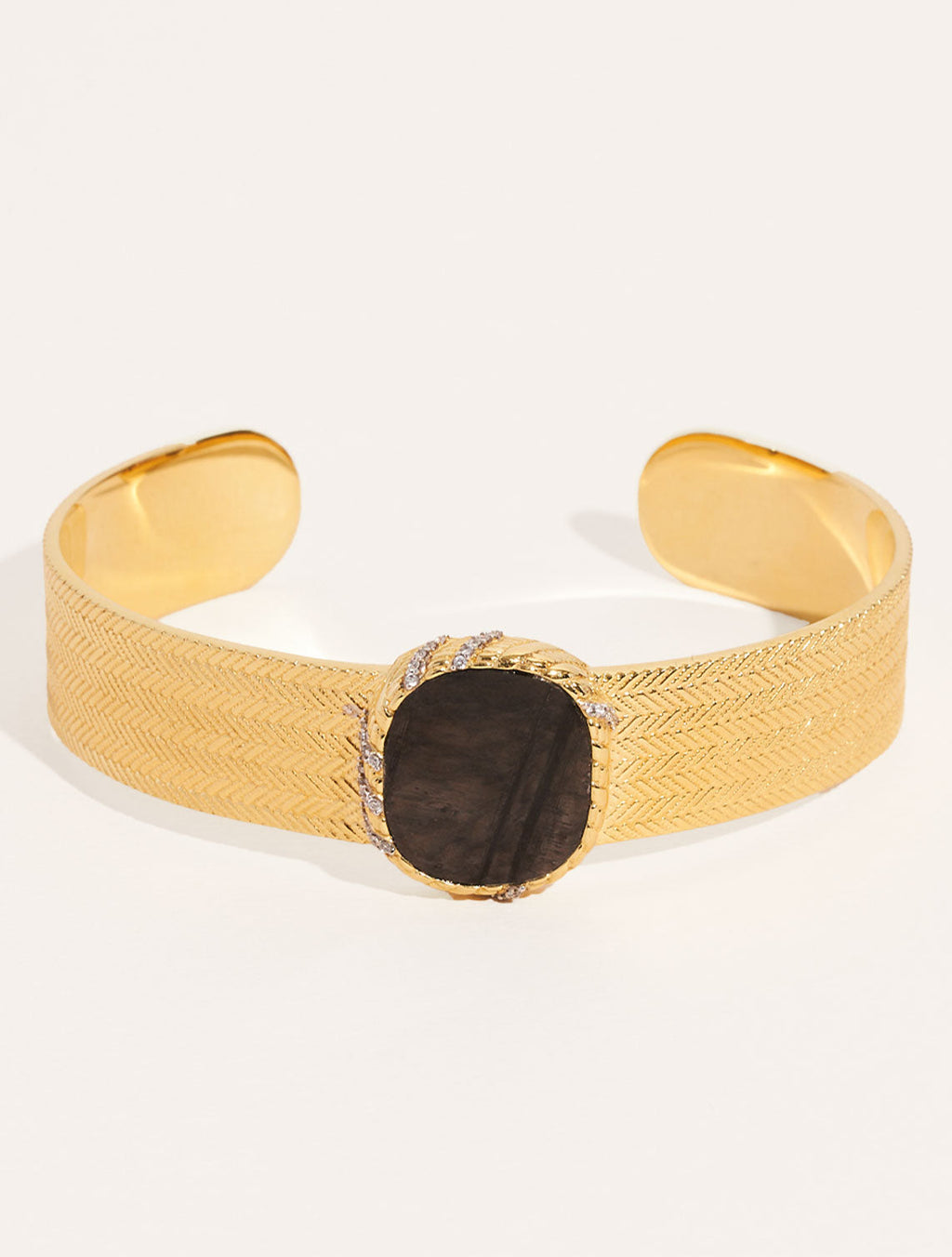 Dona Bangle - Textured Onyx - front view