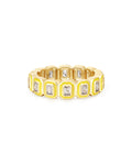 Bezel Ballier Ring- Neon Yellow - Gold