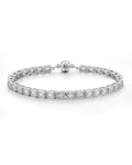 Bezel Emerald Ballier Bracelet- Clear - Silver