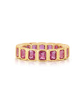 Bezel Emerald Ballier Ring - Pink - Gold
