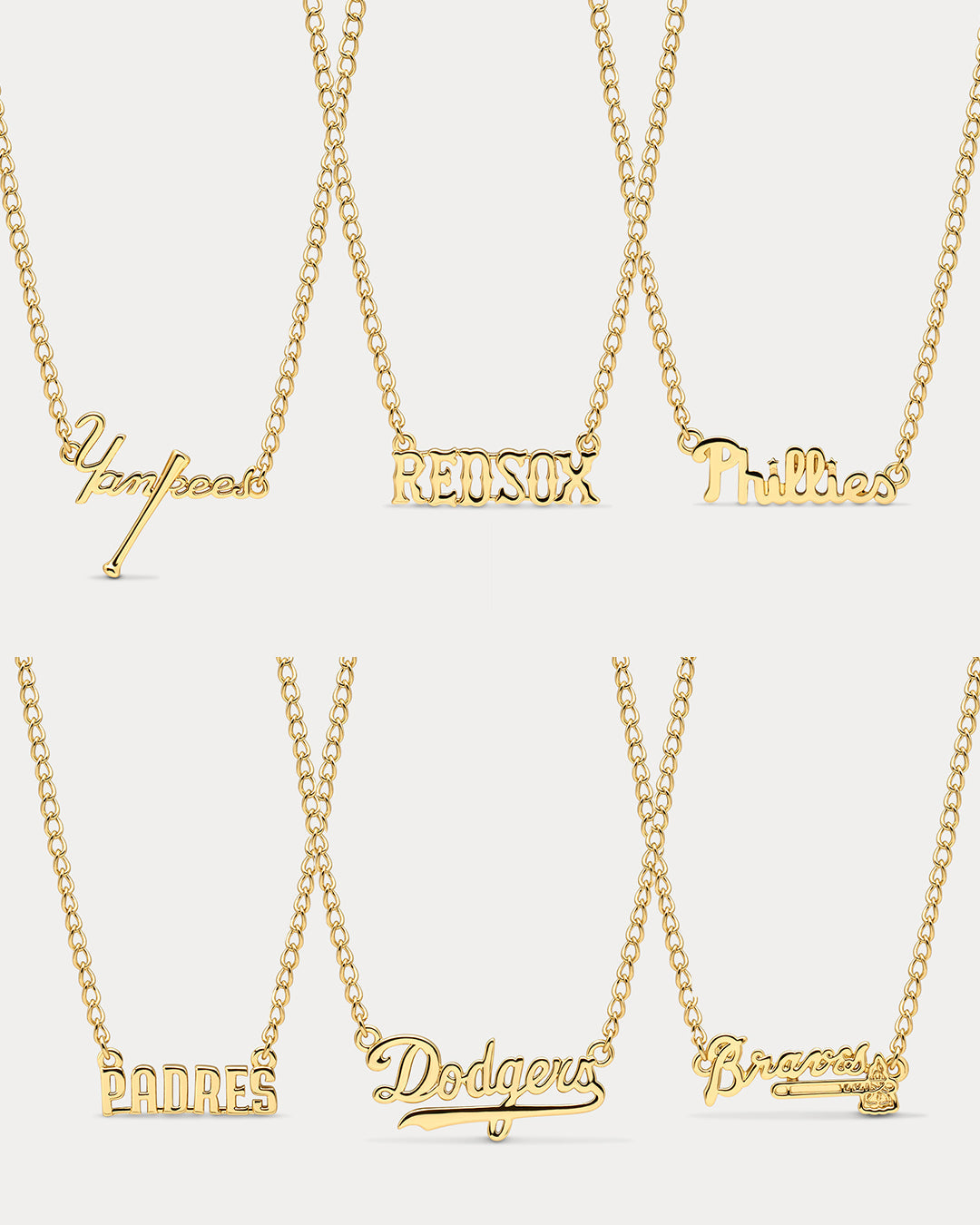 MLB Nameplate Necklace — detail view