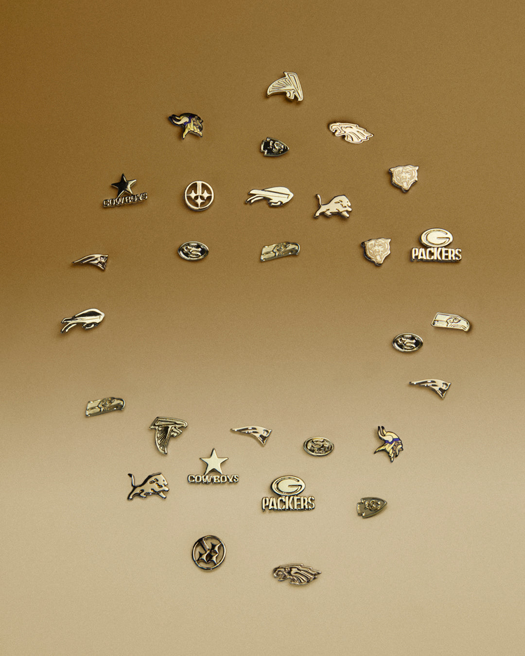 NFL Logo Studs - Silver - Earrings — detail view