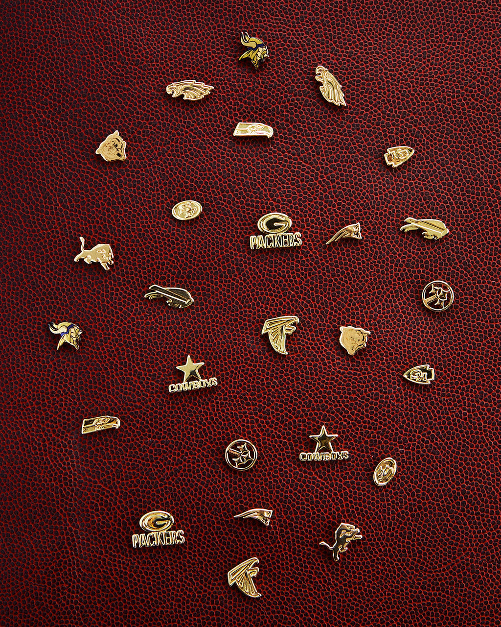 NFL Logo Studs - Gold - Earrings — detail view