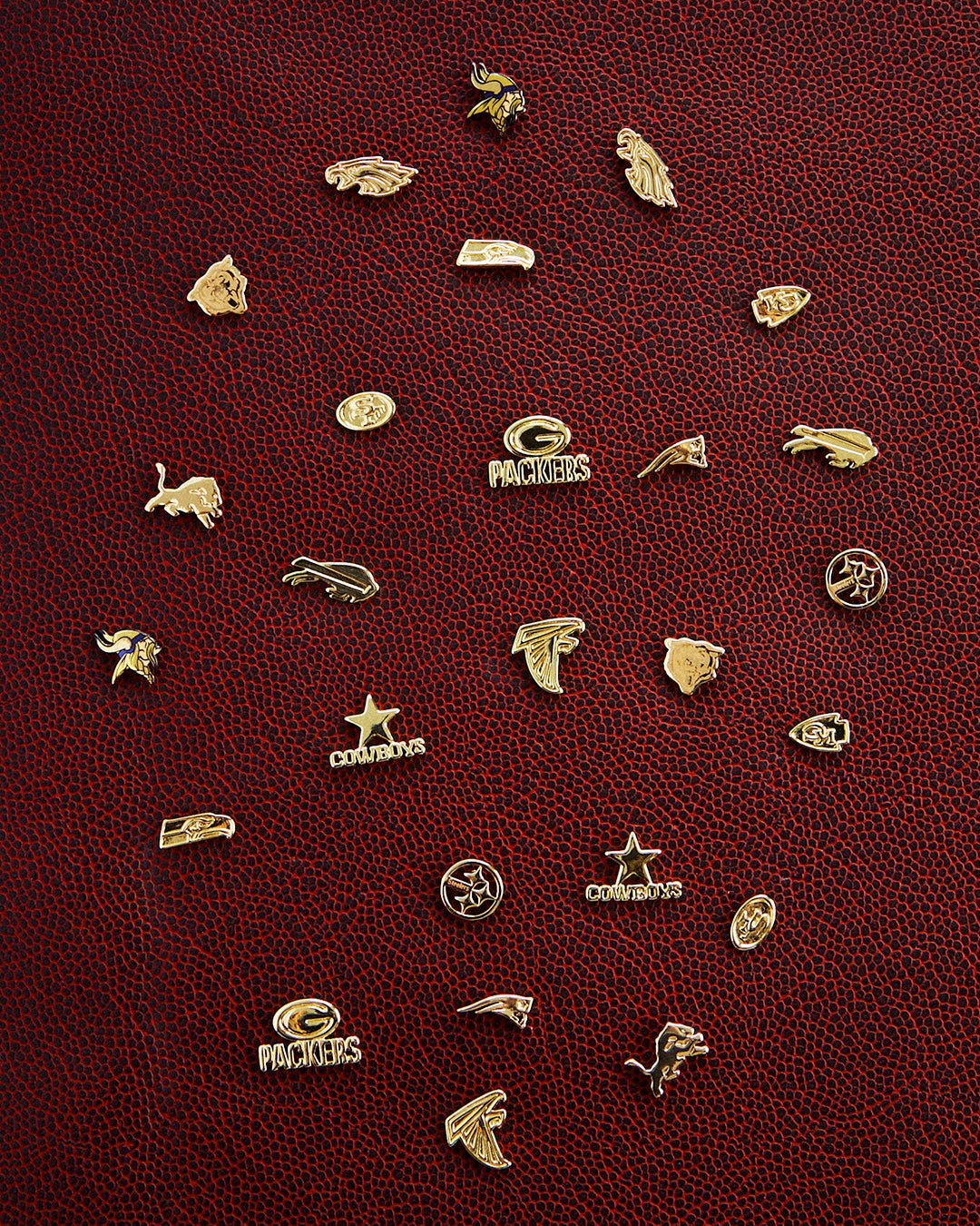 NFL Logo Studs - Gold - Earrings — detail view