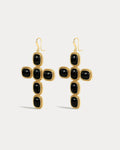 Midnight Mesa Cross Earrings - Gold