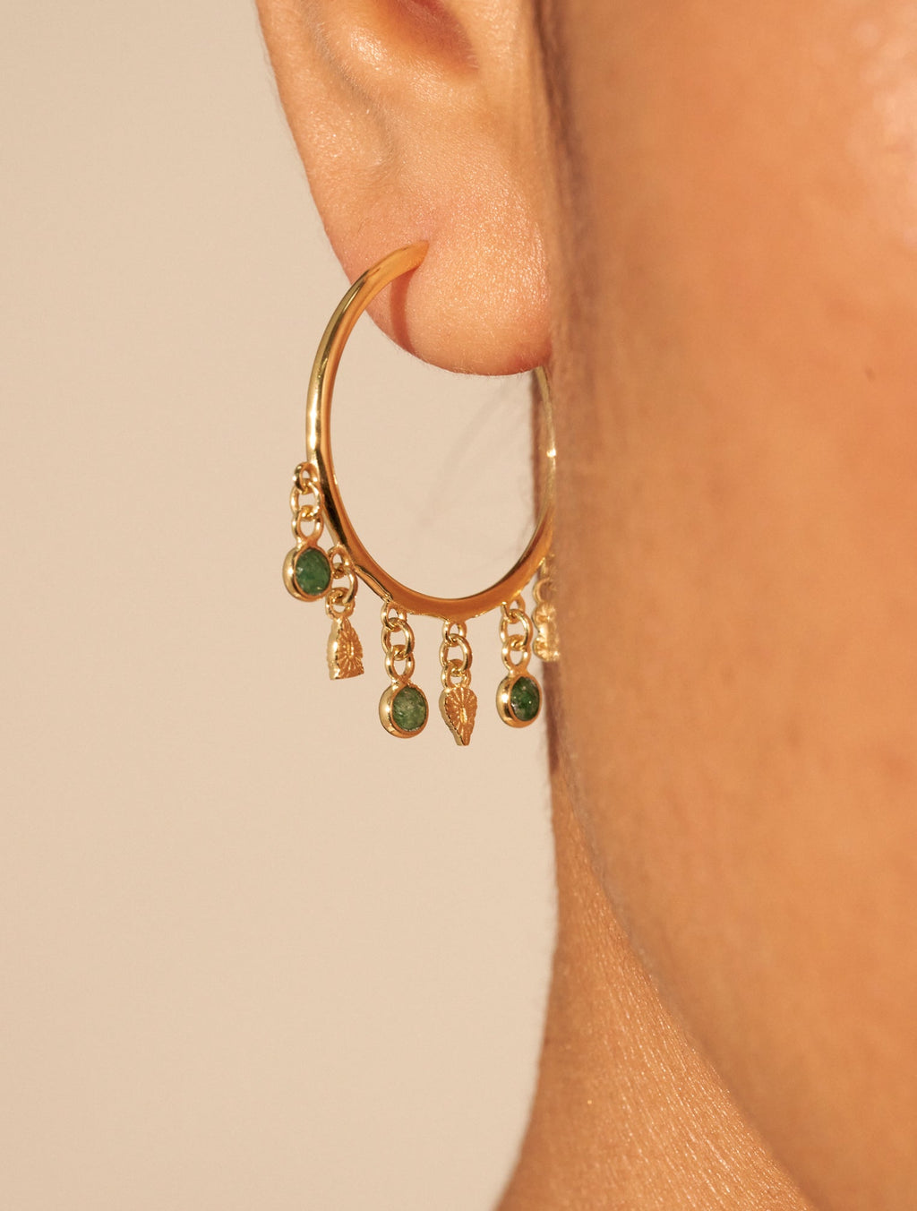 Nati Earrings - Aventurine - alternate view