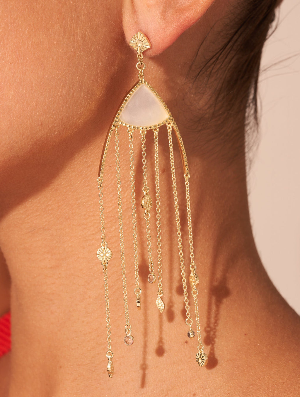 Mina Earrings - Mother-of-pearl - alternate view