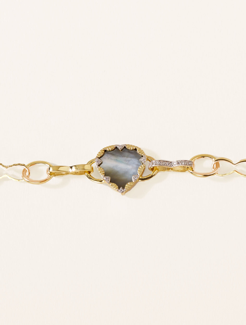 Lima Bracelet - Grey Mother-of-pearl - front view