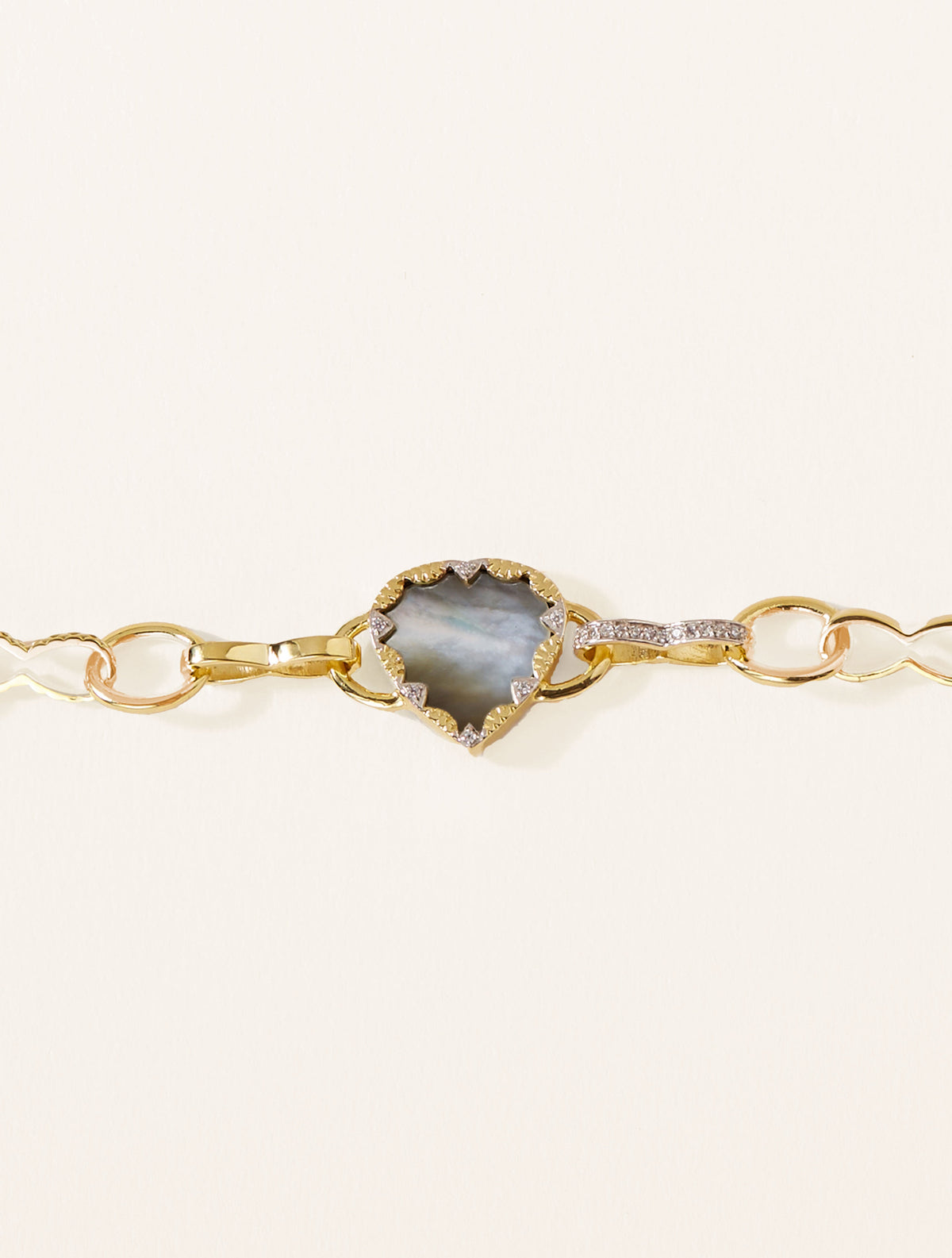 Lima Bracelet - Grey Mother-of-pearl - front view