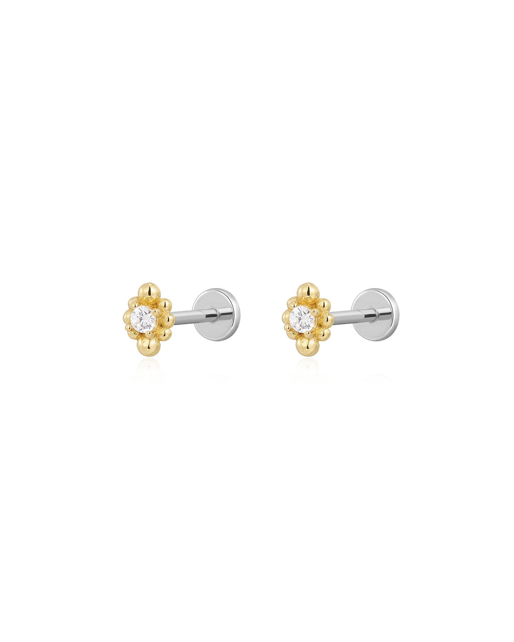 Bubble Diamonte Studs in Gold - Earrings