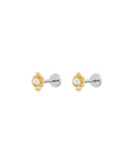 Bubble Diamonte Studs in Gold - Earrings