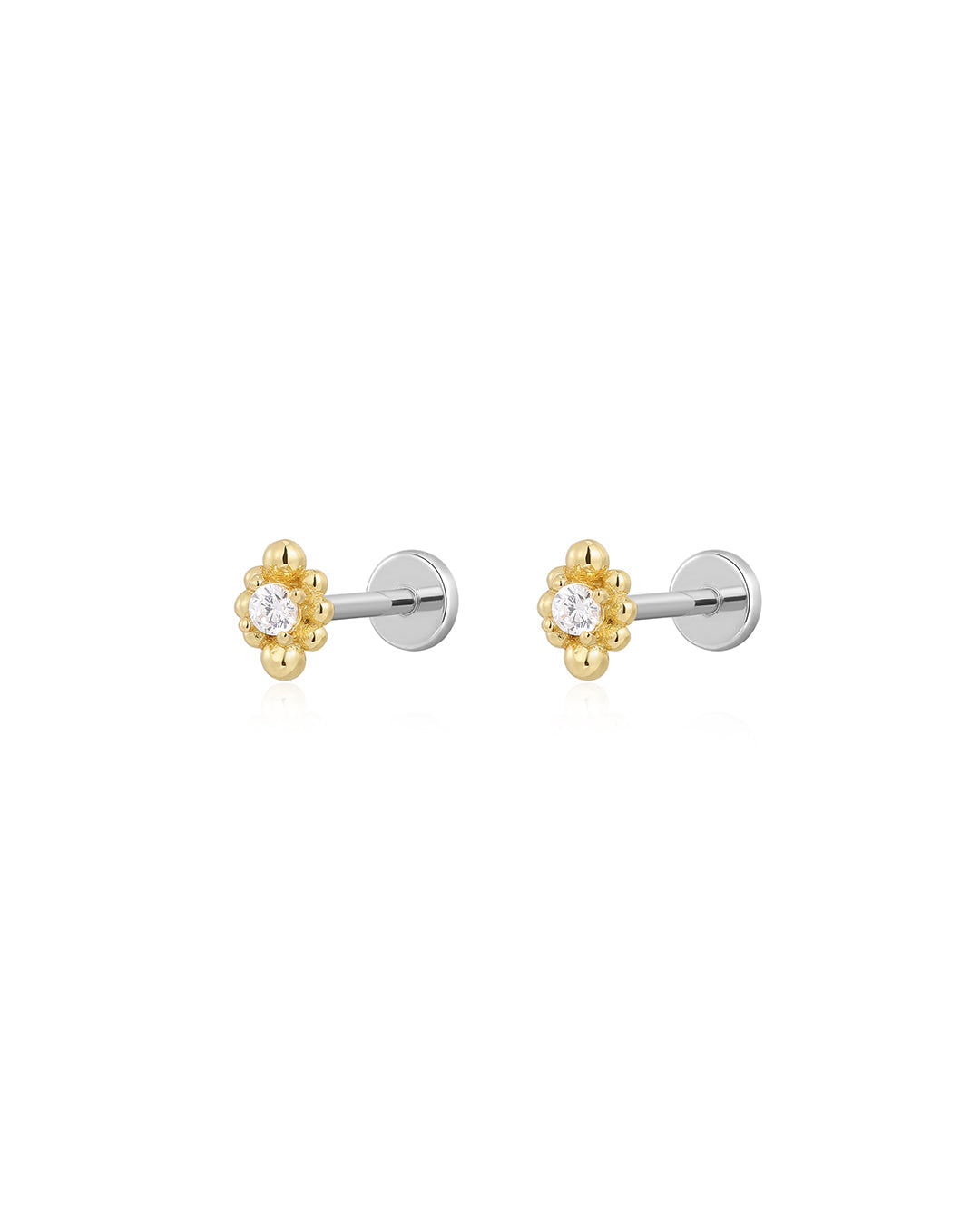 Bubble Diamonte Studs in Gold - Earrings