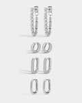 Ear Stack Edit - Silver - Earrings — set view