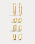 Ear Stack Edit - Gold - Earrings — set view
