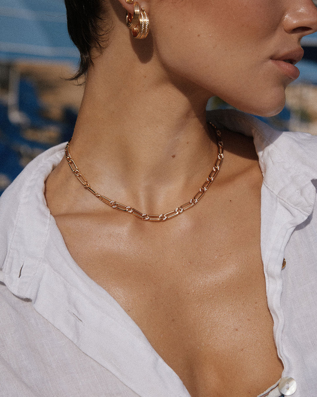 Ridged Positano Hoops — detail view