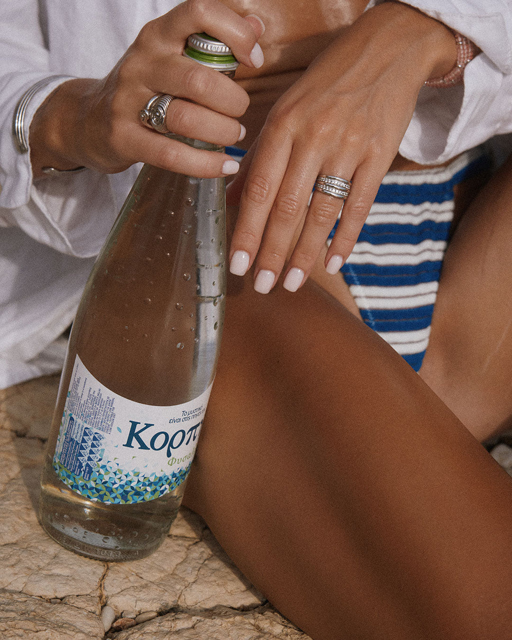 Pavé Ridged Positano Ring — alternate angle