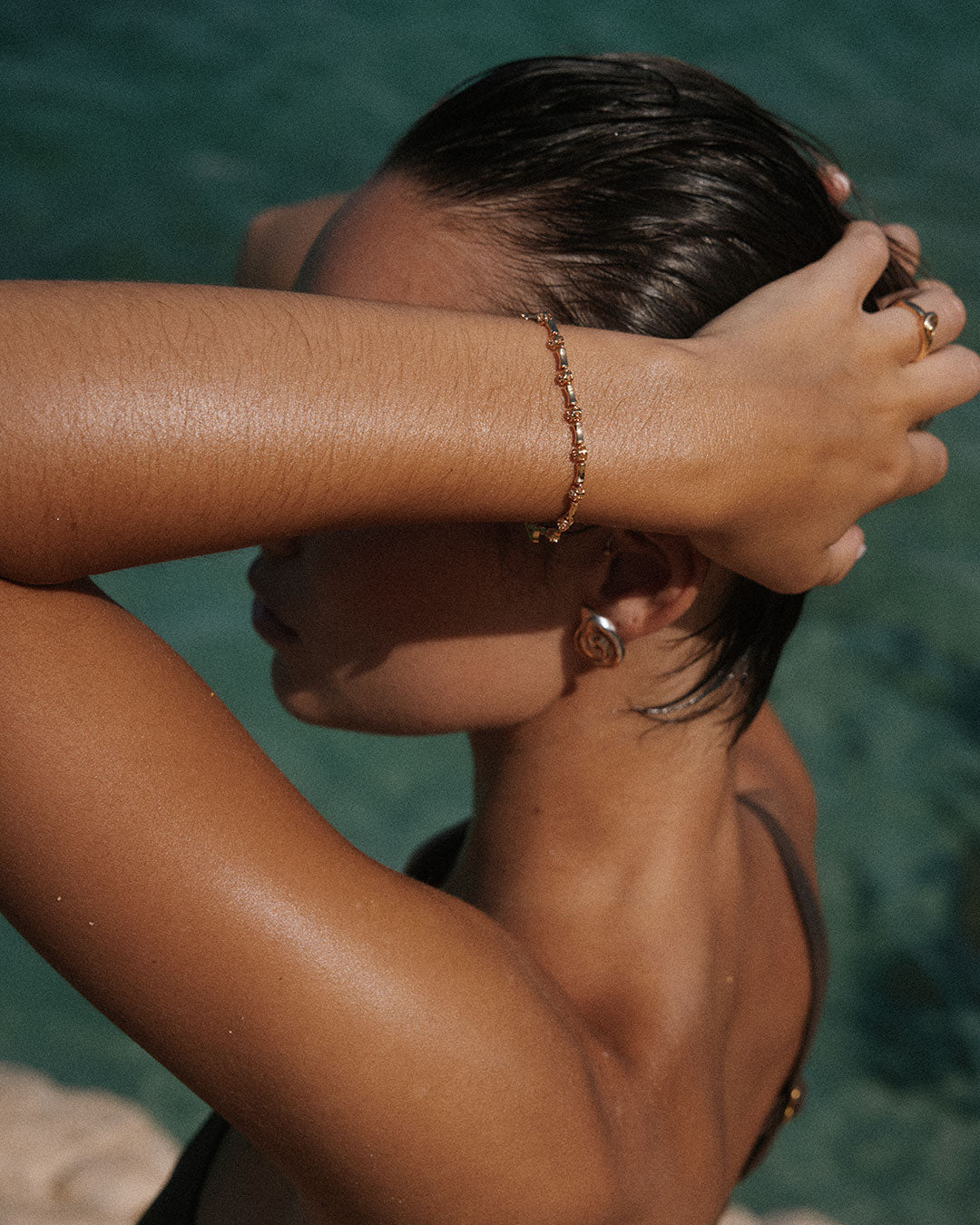 Coquille Tennis Bracelet — another angle