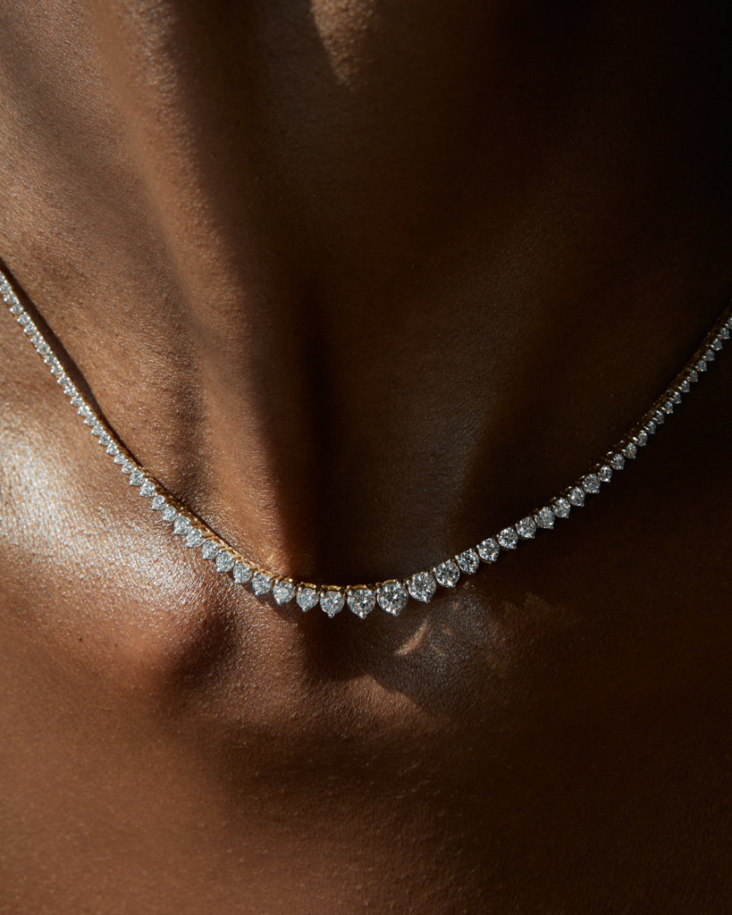Graduated Tennis Necklace — detail view 2