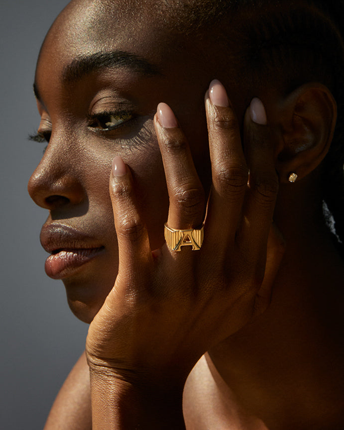 Initial Ridged Ring — detail view 2
