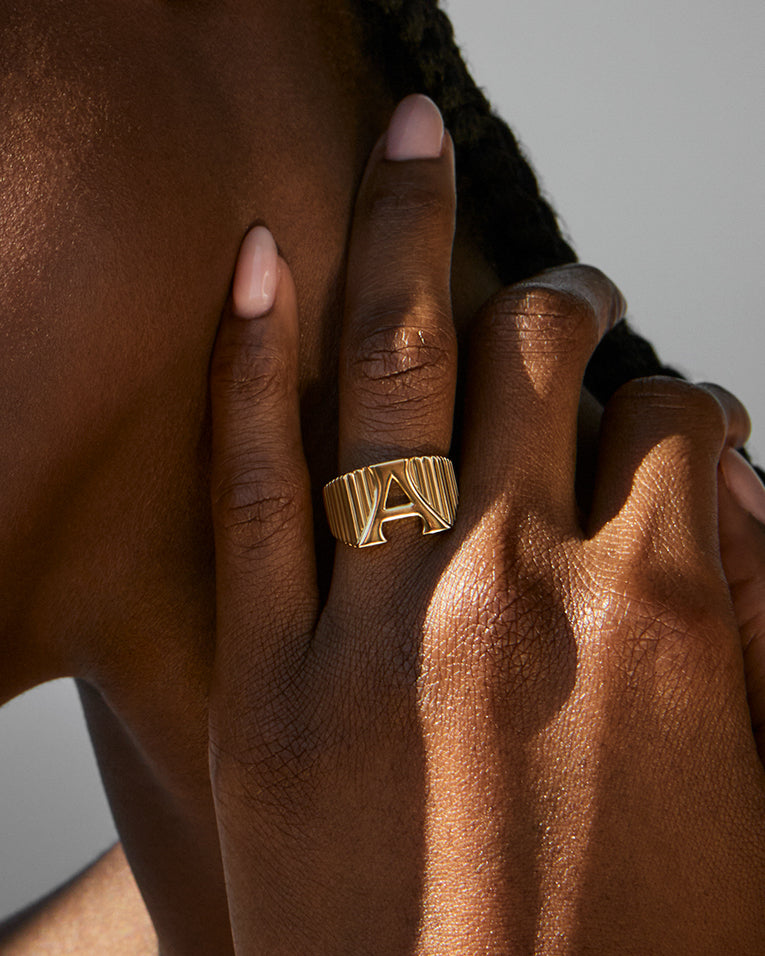 Initial Ridged Ring — alternate angle