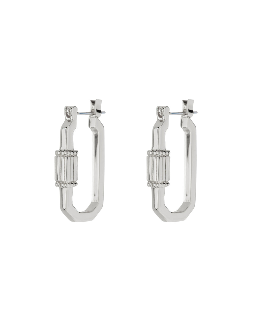 Carabiner Hoops - Silver