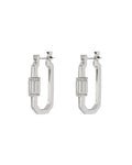 Carabiner Hoops - Silver