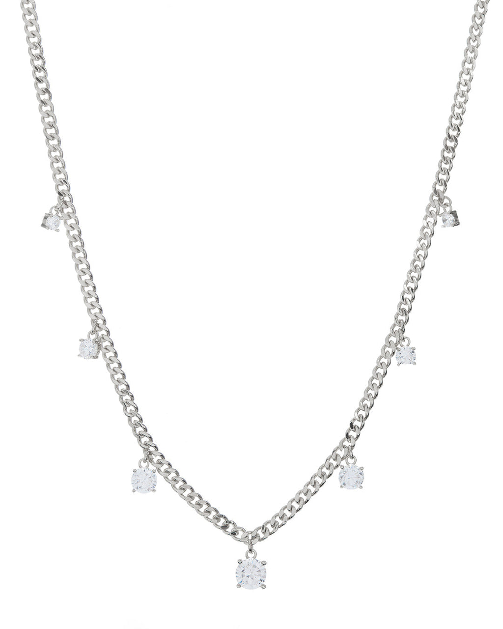 Cher Diamonte Necklace - Silver
