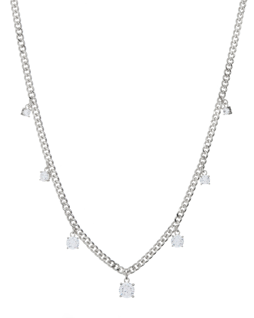 Cher Diamonte Necklace - Silver