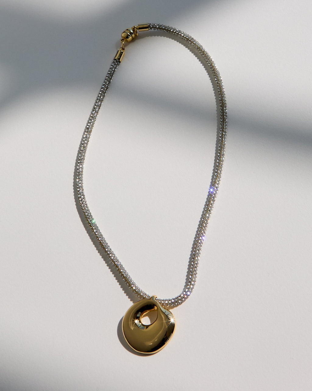Mercury Disc Sparkle Necklace — alternate view 2
