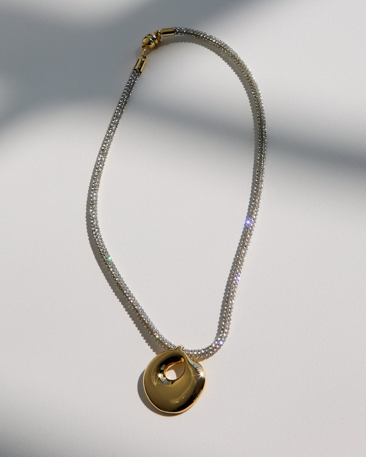 Mercury Disc Sparkle Necklace — alternate view 2