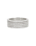 Classique Pavé Bands Set - Silver - Rings