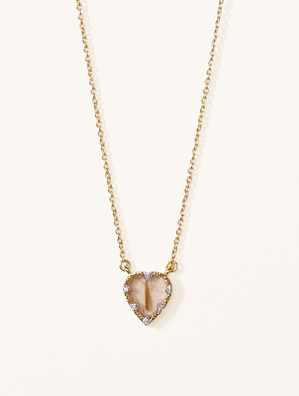 Lima Necklace - Quartz Rutilated quartz - front view