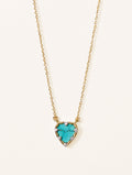 Lima Necklace - Turquoise - front view