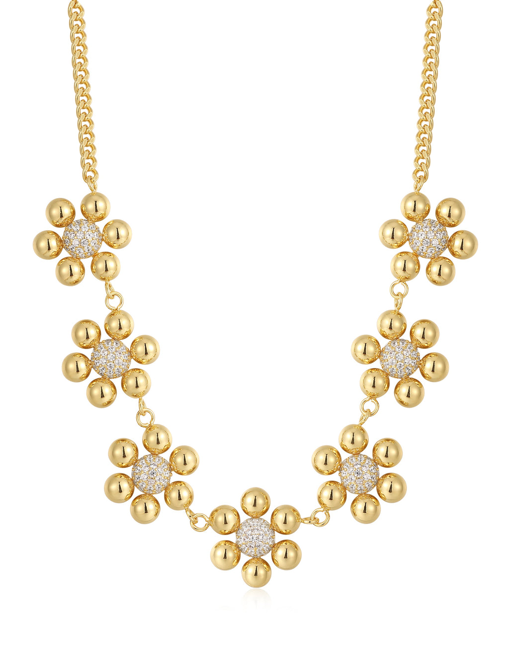 Daisy Statement Necklace - Gold